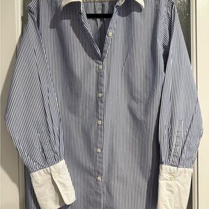 rag & bone Blue and White Striped Dress Shirt